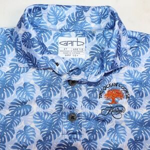 The Ocean Course Kiawah Blue Leaf Garb Boys Golf Polo Shirt 2T